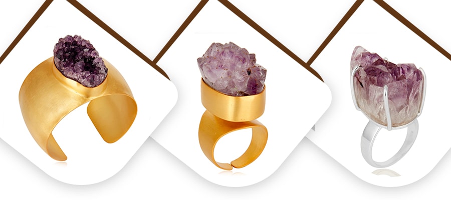 Amethyst Druzy Jewelry